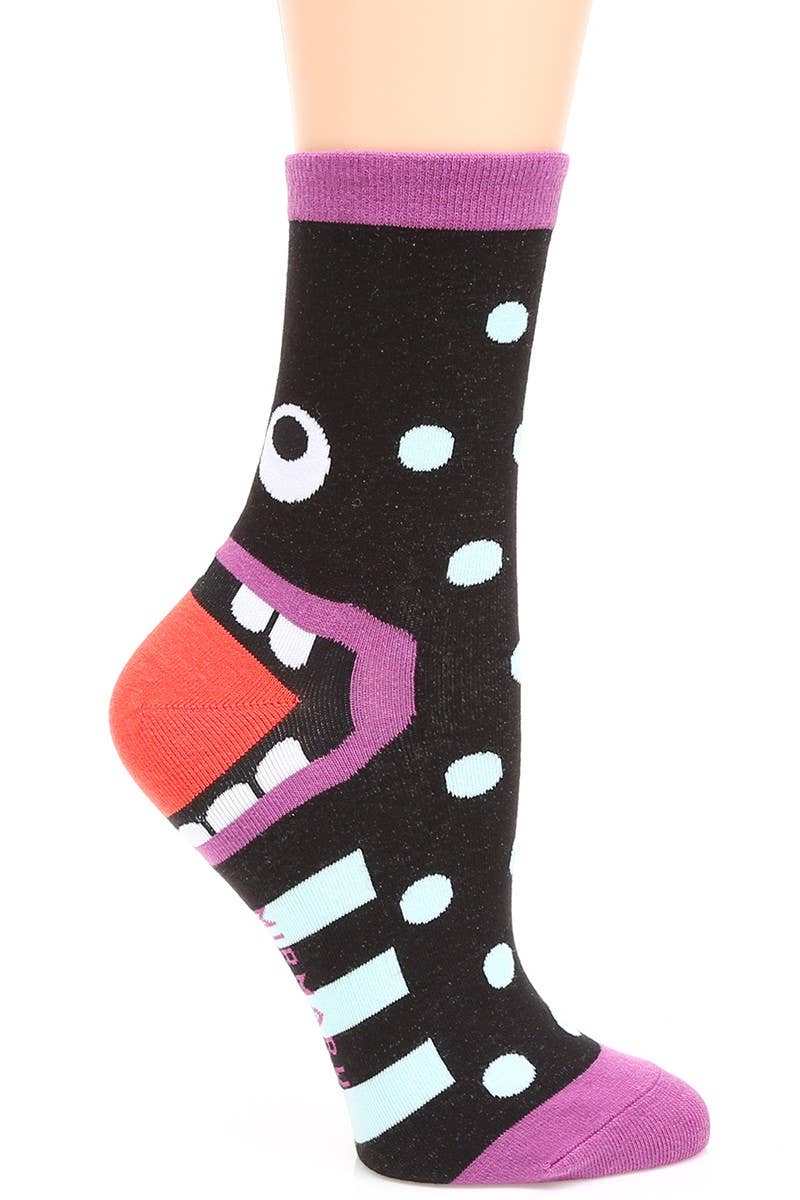 Women's Monster Cotton Blend Crew Socks