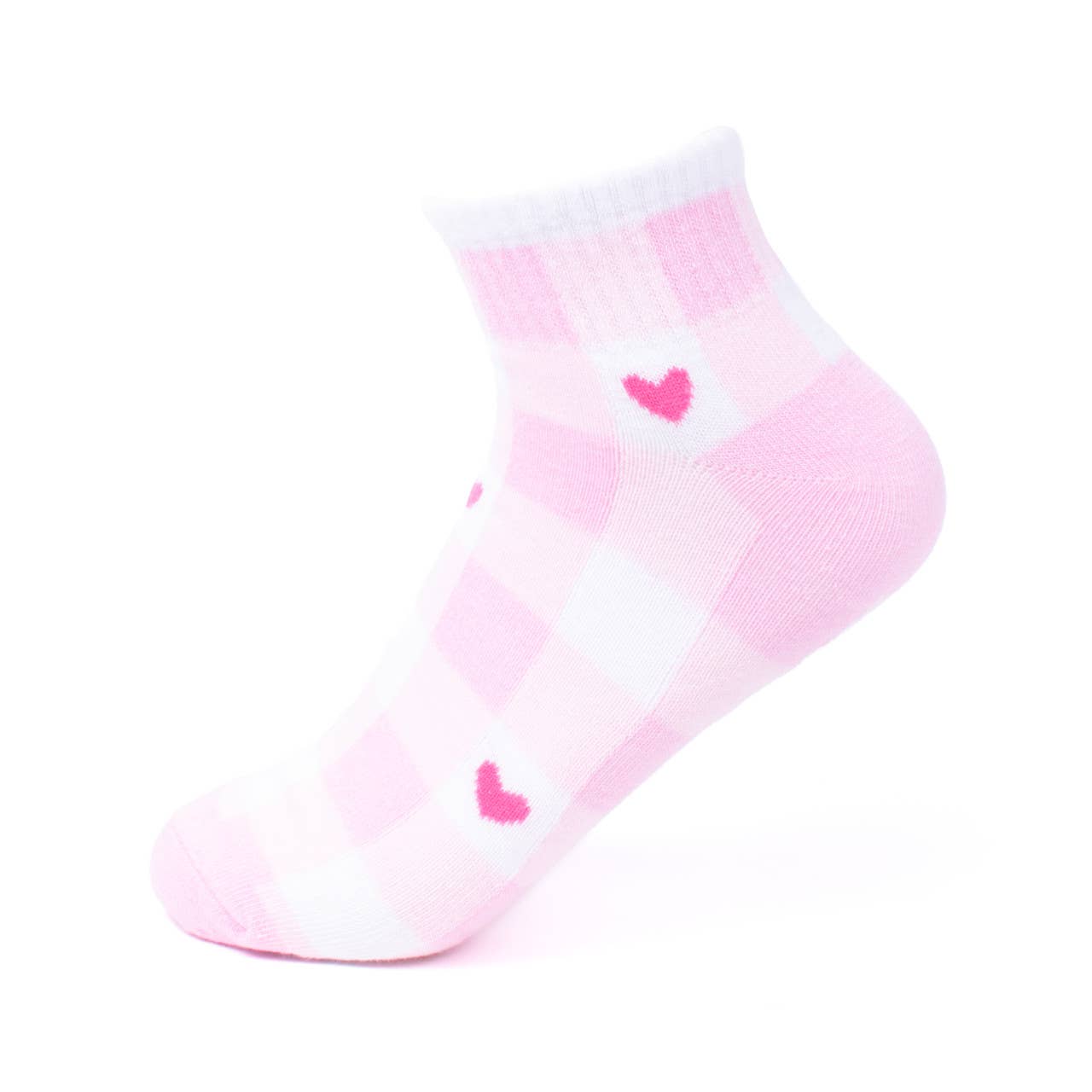 Ladies Low Cut Heart 6Ribbed Socks