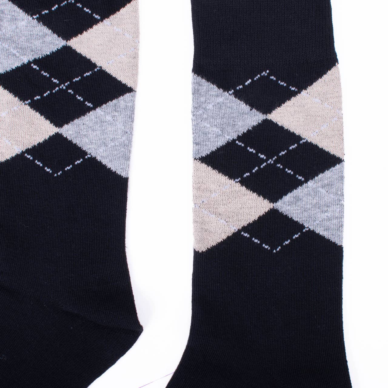 Men Black Fancy Pattern Poly Socks