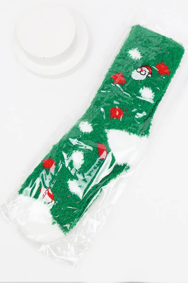 Christmas Plush Socks: MIX COLOR / ONE