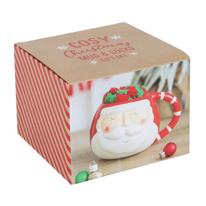 Christmas Santa Mug and Socks Set