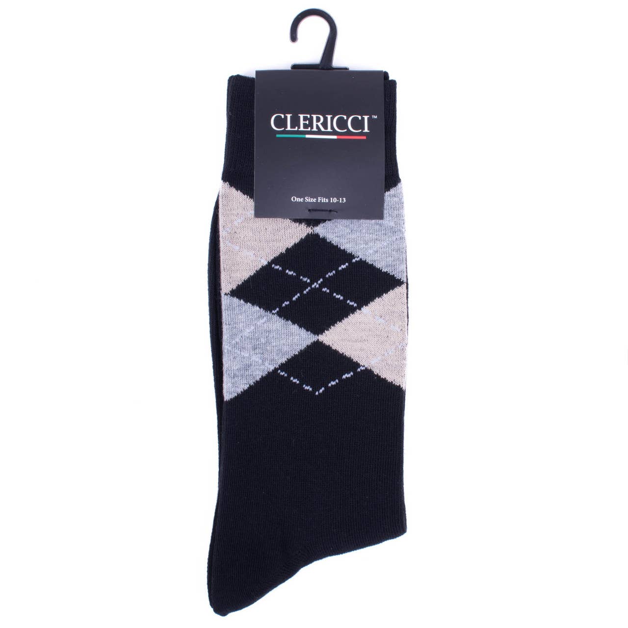 Men Black Fancy Pattern Poly Socks