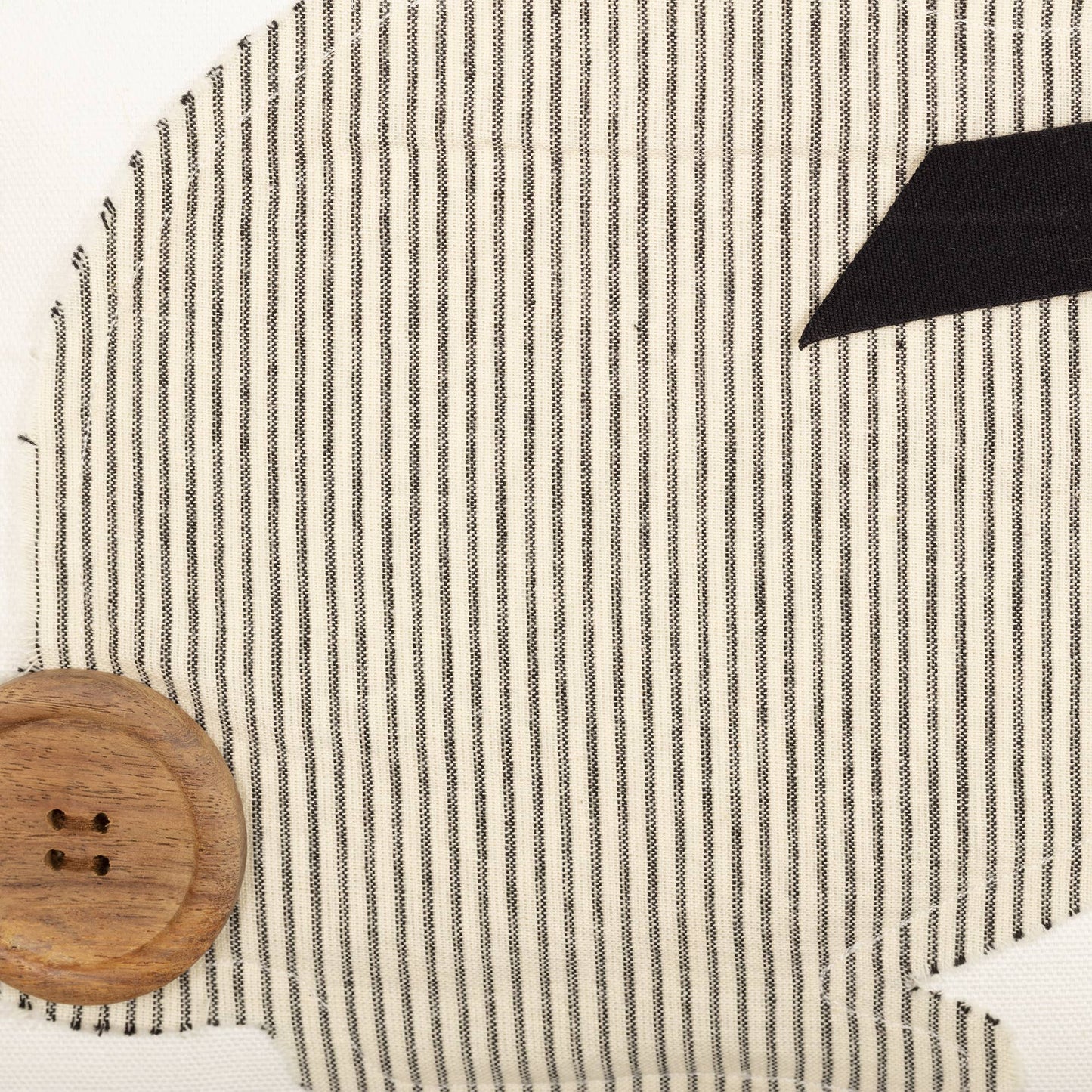 Ticking Black Bunny Pillow Cover 18Lx18W