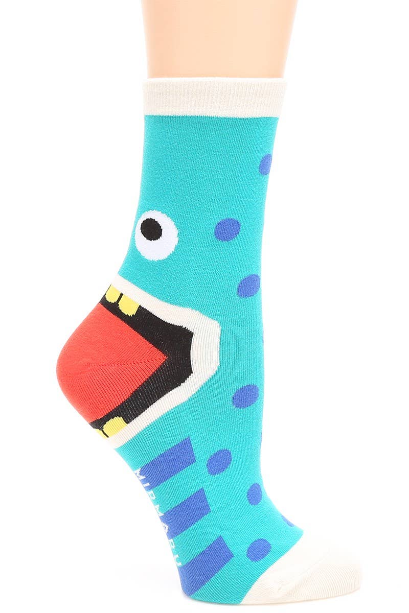 Women's Monster Cotton Blend Crew Socks