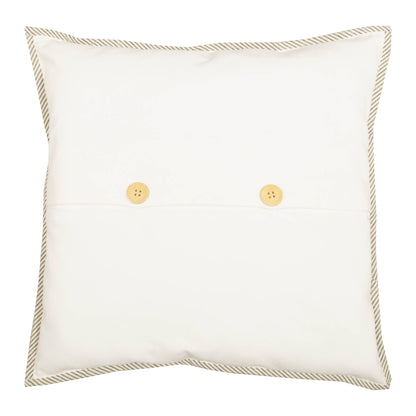 Ticking Black Bunny Pillow Cover 18Lx18W
