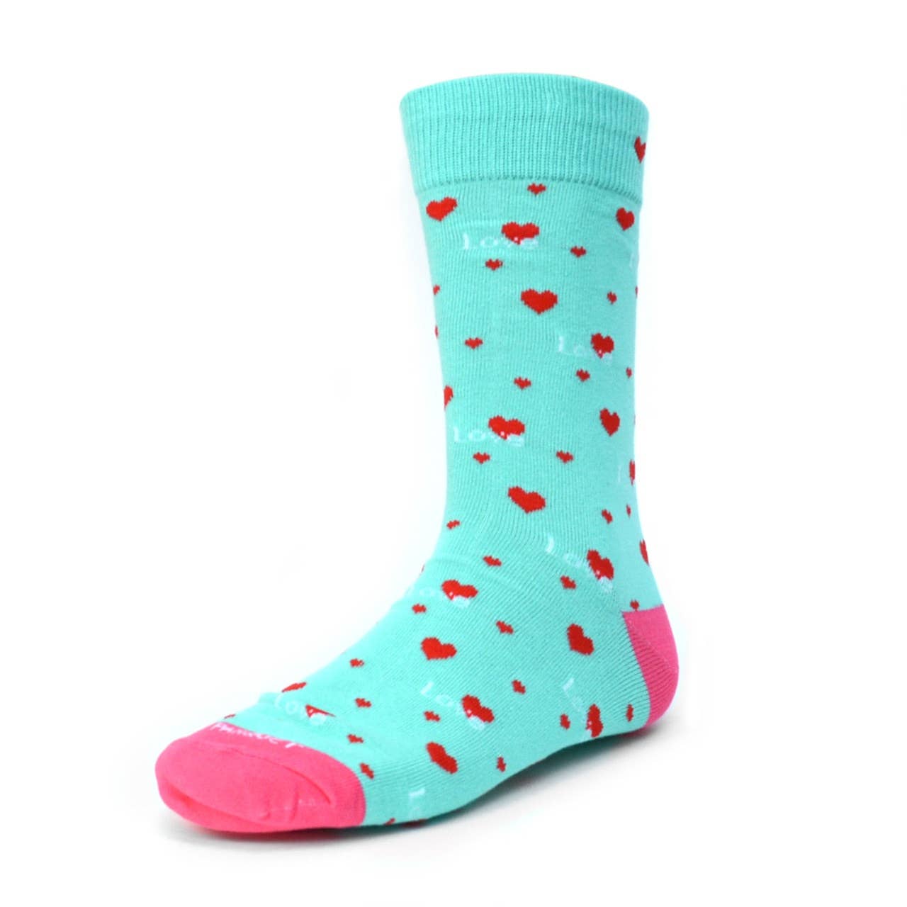 Love Heart Novelty Socks for Men - Blue