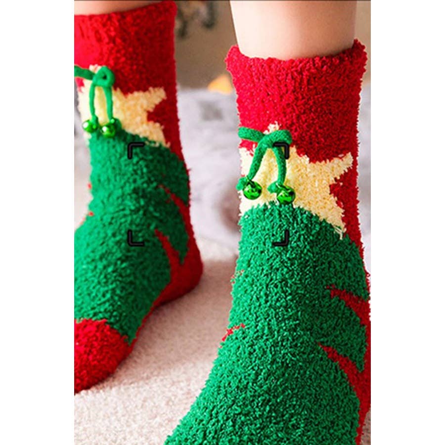 Christmas Theme Fuzzy Socks