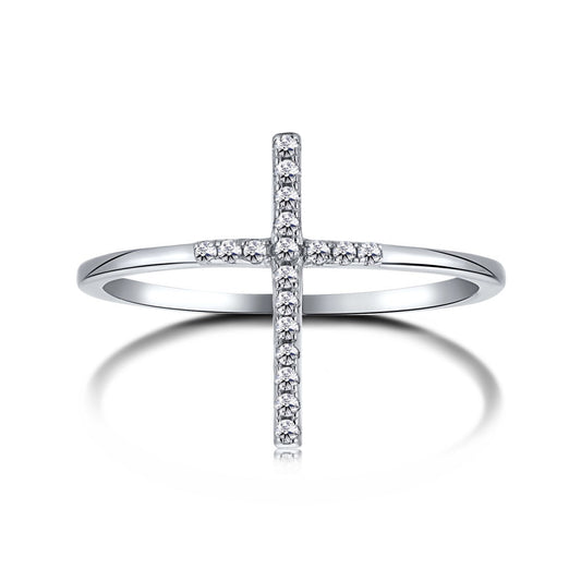 Cross Sterling Silver Ring