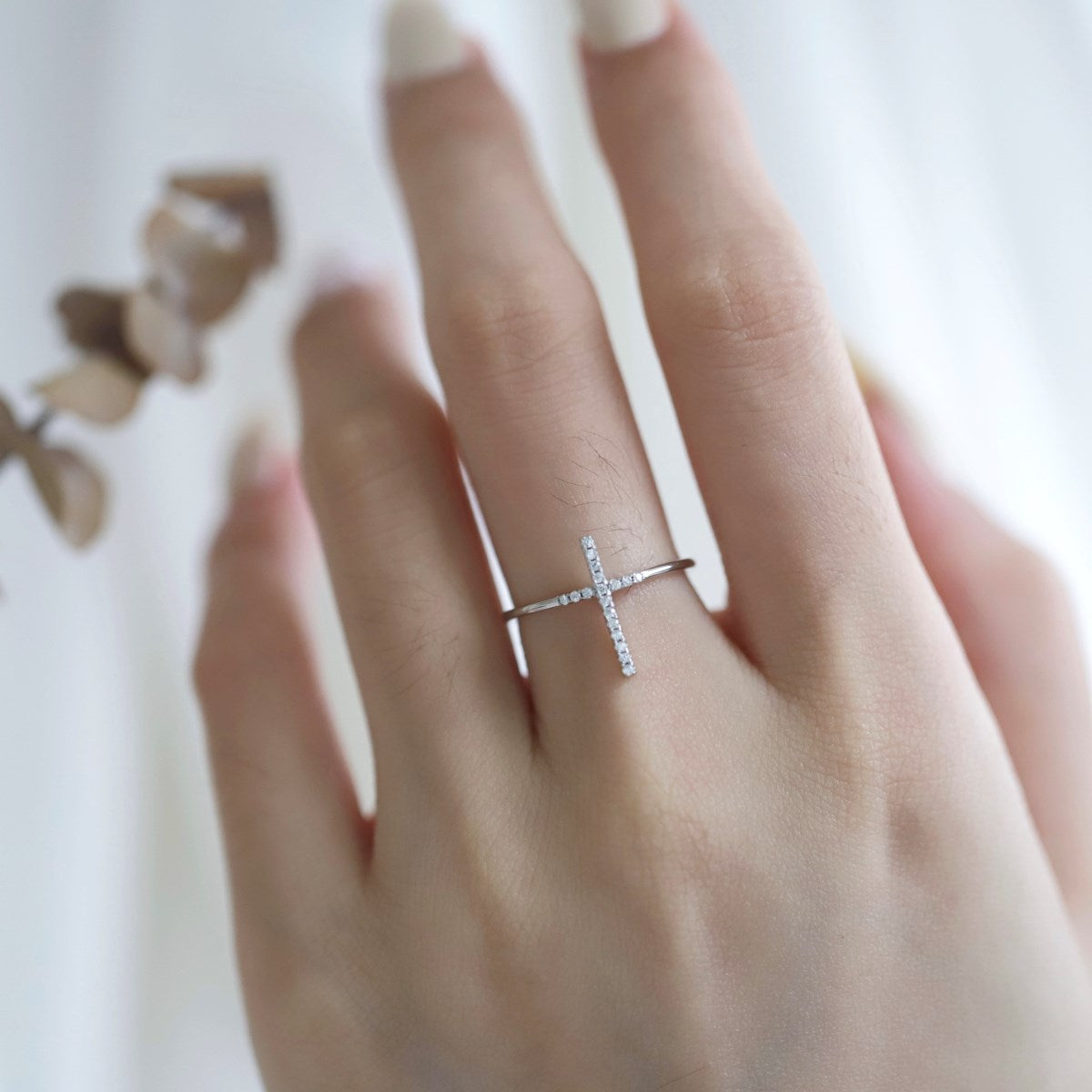 Cross Sterling Silver Ring