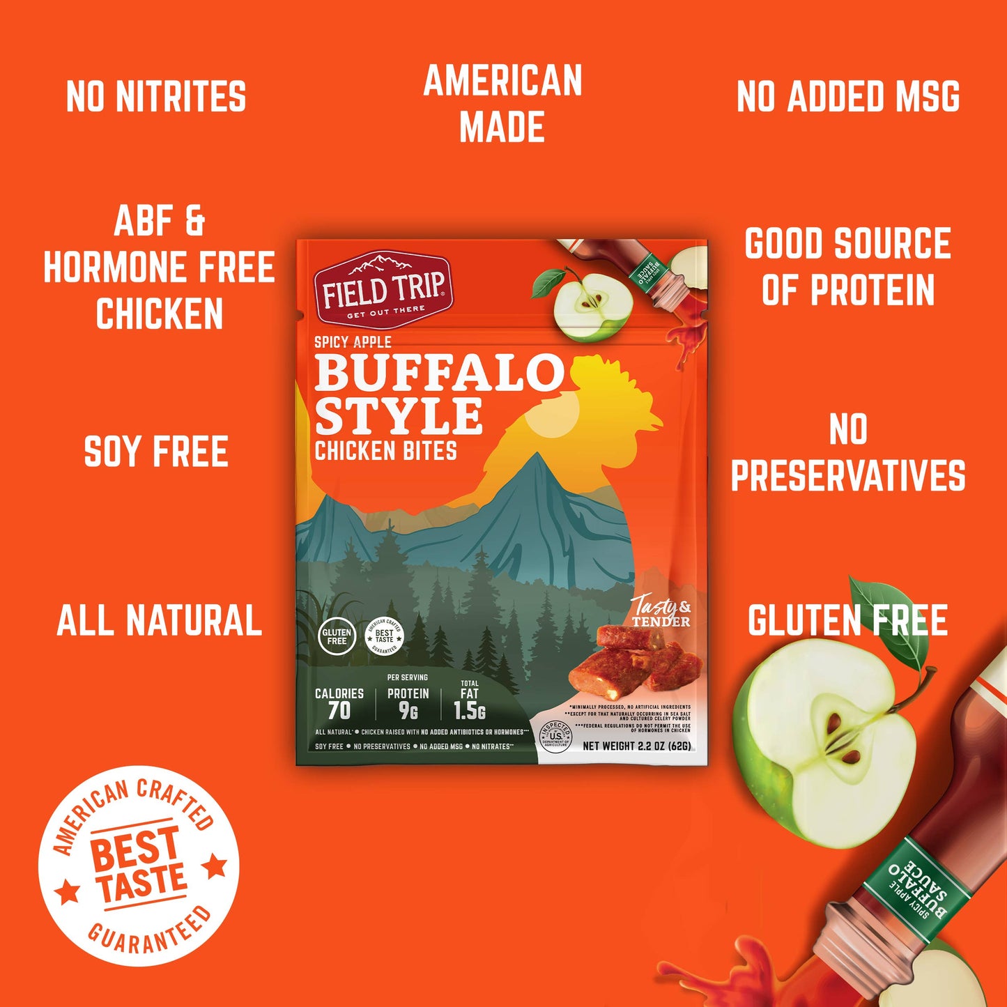 Spicy Apple Buffalo Style Chicken Bites (2.2oz)