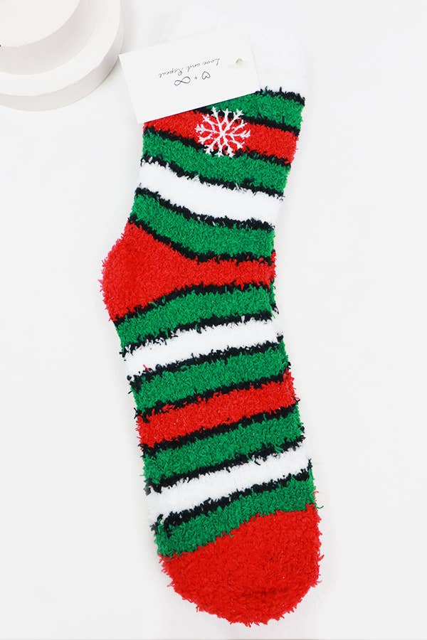 Christmas Plush Socks: MIX COLOR / ONE