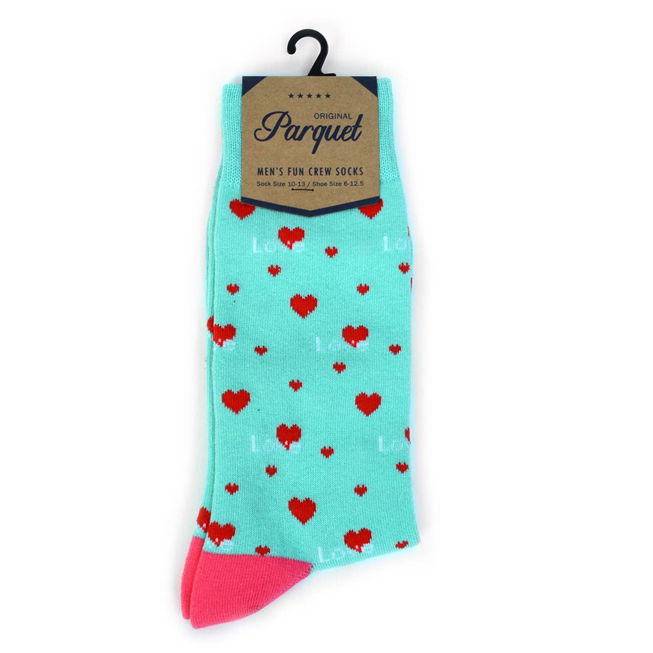 Love Heart Novelty Socks for Men - Blue