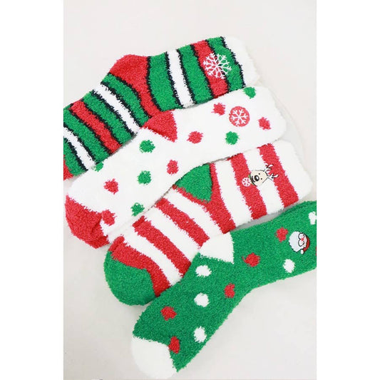 Christmas Plush Socks: MIX COLOR / ONE